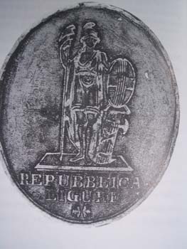 Timbro in legno e metallo della Repubblica Ligure (1797-1805)