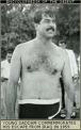 Saddam Hussein swimmer