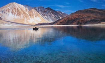 Alessandro near the Gobi desert. This photo was taken in a mysterious lake in Asia (India). There are some exclusive places in the world. This one is dedicated to me